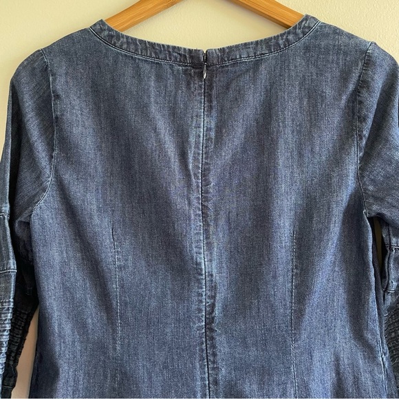 Talbots Women's Denim Dress 3/4 Length Sleeves Size 2P - Picture 2 of 11